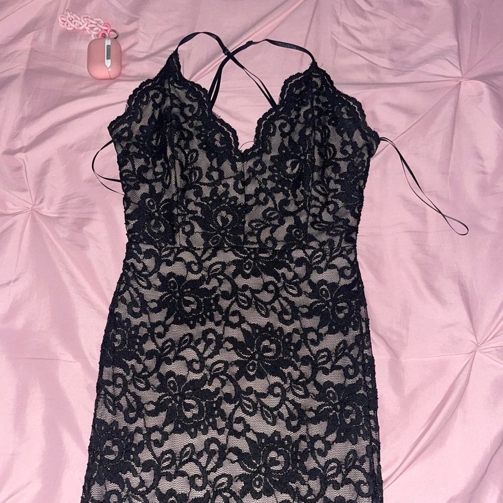 Spaghetti Strap Lace Mermaid Dress